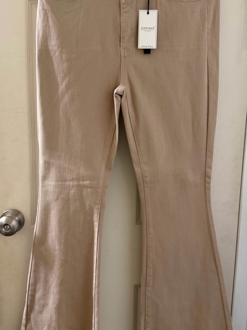 Judy Blue Light Taupe Flare Jeans
